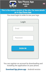 Spy Phone App Sign Up
